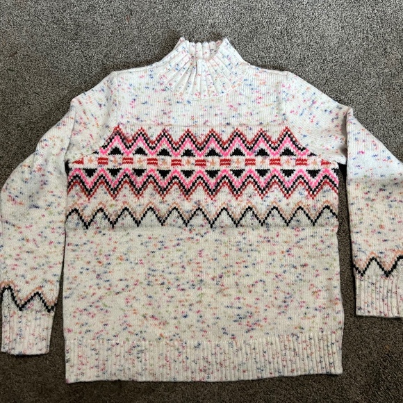 Ann Taylor LOFT Mock Multi-Color Sweater - Picture 1 of 5